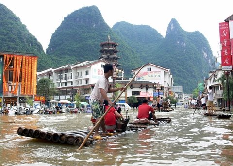 inondation sud chine yangshuo