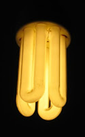 Glowing compact fluorescent tube