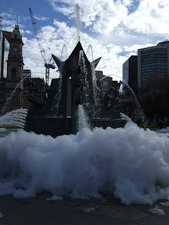 Victoria Square bubbly fountain