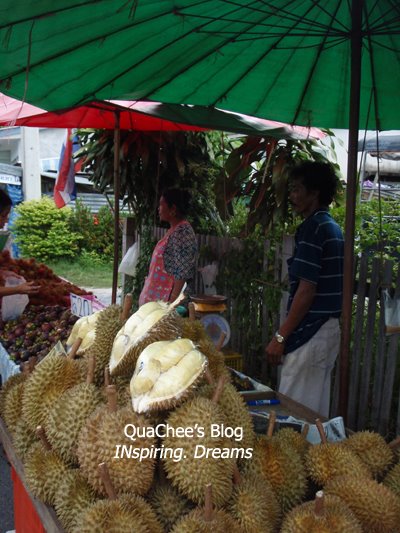 thai night market, thailand, durian