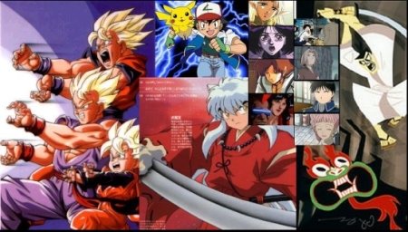 Collage of Japanese Anime