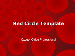 Red Circle OpenOffice.org Impress template by from OxygenOffice Professional