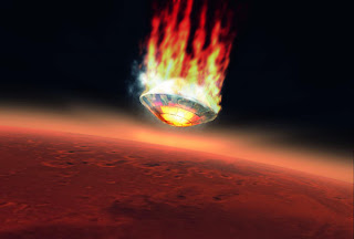 ESA impression of Beagle entering Mars' atmosphere