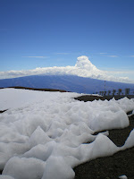 Snow at the top of Mauna Kea; what a site while driving around the Big Island of Hawaii!