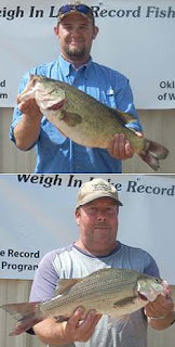 Lake Thunderbird Oklahoma bass fishing records