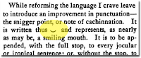 Extracto del texto de Ambrose Bierce proponiendo el uso del icono a modo de sonrisa