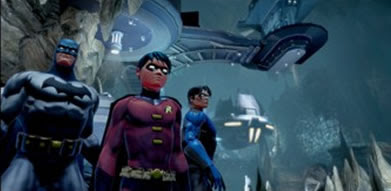 Imagem do game, grupo do Batman