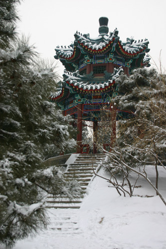 Beijing in snow copyright Russell  Uebergang