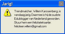 Willem is jarig
