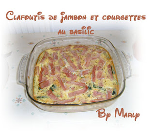 recettes plats Clafoutis de jambon et de courgettes au basilic