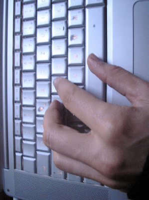 Tastatur und Hand