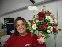 Sue Hanger celebrating Valentines Day at Runde's